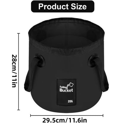 20L Portable Folding Bucket Water Container Camping Hiking Fishing Water Storage