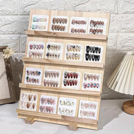 Wooden Earrings Display Rack Multi Tier Jewelry Stand Organizer Earrings Holder