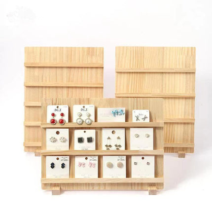 Wooden Earrings Display Rack Multi Tier Jewelry Stand Organizer Earrings Holder