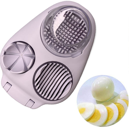 Egg Slicer Kitchen Egg Cutter Stainless Steel Boiled Egg Cutting Tool for Salad
