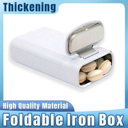 10PCS Clamshell Small Candy Box Metal Tin Storage Container Portable Iron Can