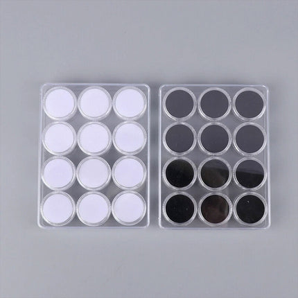 Transparent Round Gemstone Display Box Organizer Case with Lid Storage Packaging