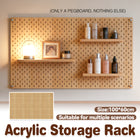 Wall Mounted Pegboard Storage Rack No Drill Organizer Tool Shelf Home Office