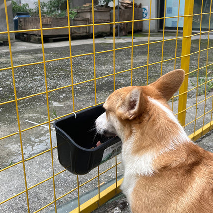 Hanging Trough Chicken Duck Deer Sheep Feeder Poultry Fence Feeding Container