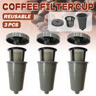 3 Piece of Set K-Cup Coffee Filter Reusable Replacement Refillable Holder