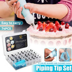 74PCS Piping Nozzle Set Baking Decorating Tools Icing Tips Kit For Cake Cupcake