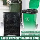 50PCS Large Trash Bags 140cmx120cm Garbage Bags for Kitchen Home Use