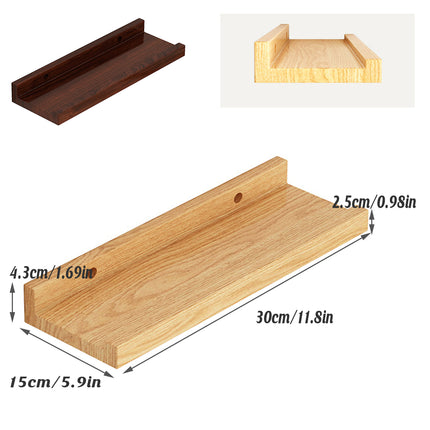 Wall Mounted Floating Storage Shelves Wood Rack Display Shelf Home Organization