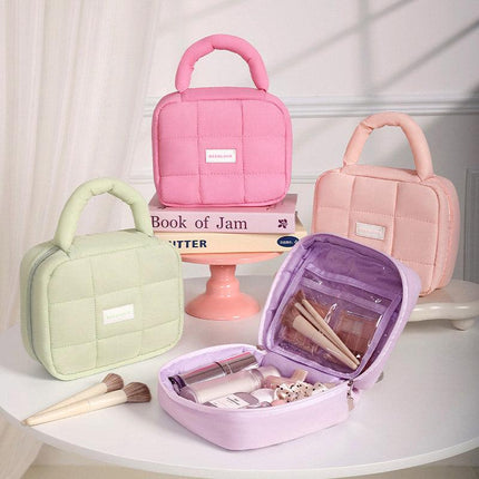 Fashion Handheld Cosmetic Bag Large Capacity Travel Storage Organizer Portable