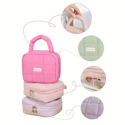 Fashion Handheld Cosmetic Bag Large Capacity Travel Storage Organizer Portable