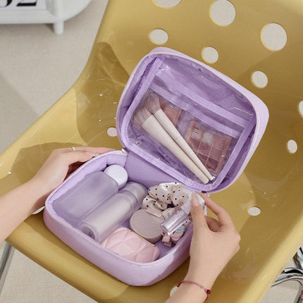 Fashion Handheld Cosmetic Bag Large Capacity Travel Storage Organizer Portable