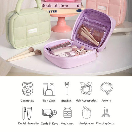 Fashion Handheld Cosmetic Bag Large Capacity Travel Storage Organizer Portable