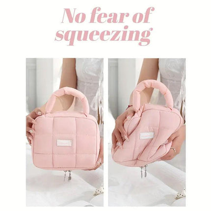 Fashion Handheld Cosmetic Bag Large Capacity Travel Storage Organizer Portable