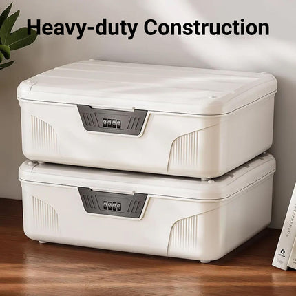 Large Lockable Storage Box With 4 Digit Combination Lock For A4 Documents Valuables