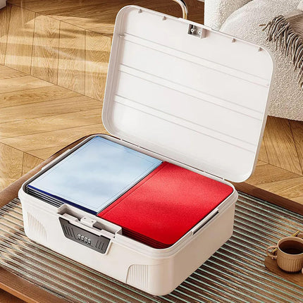 Large Lockable Storage Box With 4 Digit Combination Lock For A4 Documents Valuables
