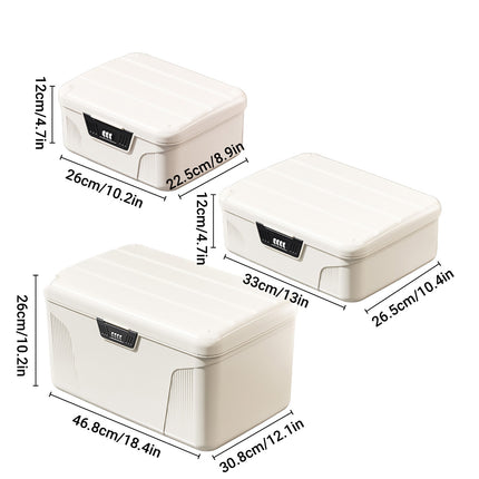 Large Lockable Storage Box With 4 Digit Combination Lock For A4 Documents Valuables