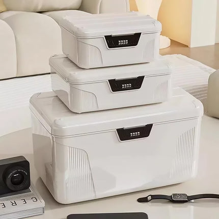 Large Lockable Storage Box With 4 Digit Combination Lock For A4 Documents Valuables