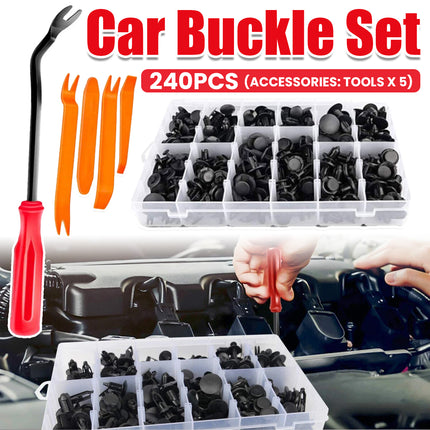 240PCS Car Buckle Set for Auto Body Trim Bumper Fender Panel Replacement Repair