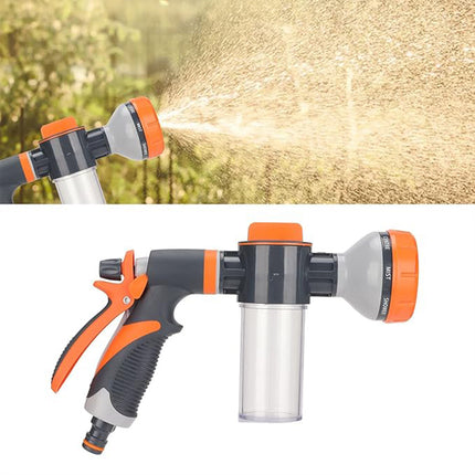 High Pressure Foam Spray Gun 8 Mode Garden Hose Nozzle Car Wash Cleaning Tool