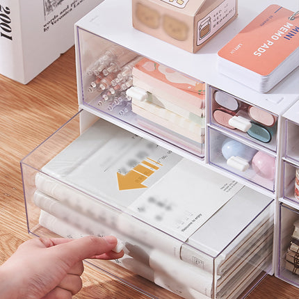 Transparent Drawer Storage Box Clear Dustproof Easy Sorting for Cosmetics Jewelry