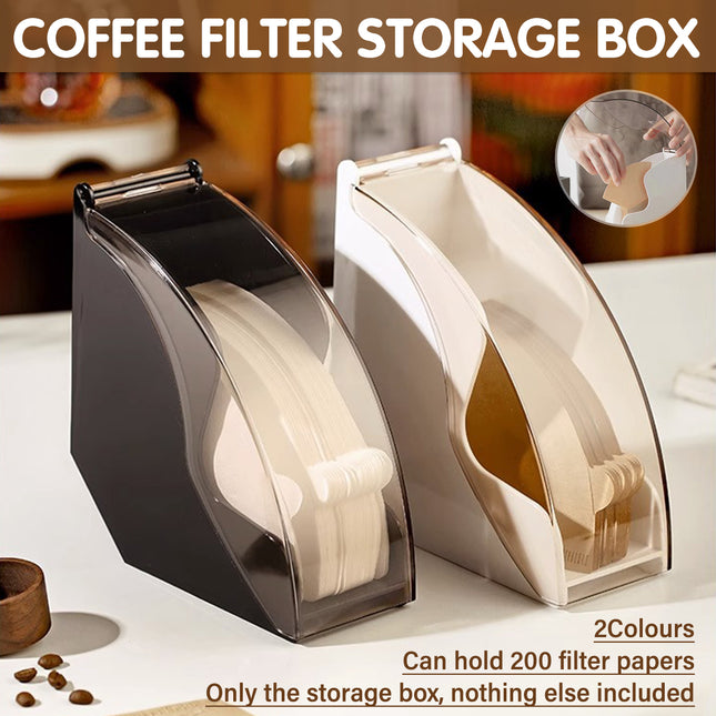 Fan Shaped Coffee Filter Storage Dustproof Box Easy To Access For Cafe Kitchen
