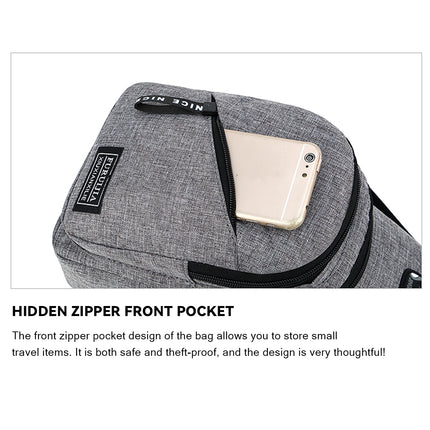 Large Capacity Crossbody Bag With Headphone Jack Durable For Daily Travel Work