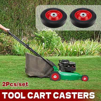 2PCS Cart 6 Inch Silent Solid Wheel Non Pneumatic Heavy Duty Anti Stabbing