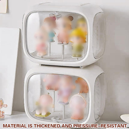 Doll Storage Box Display Rack Space Capsule For Doll Collection Organization