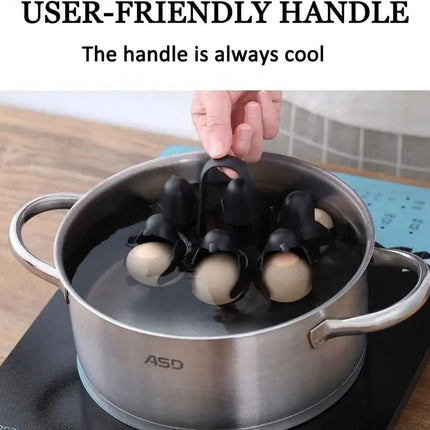 Penguin Shape Egg Holder Boil Cooker Can Hold Up To 6 Eggs Compatible Egguins
