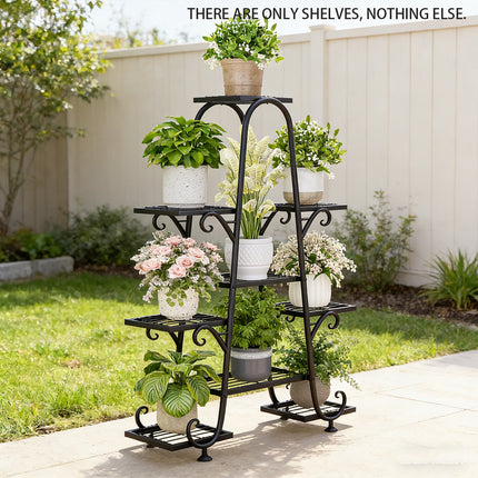 Multi Tier Plant Stand Metal Rack Indoor Outdoor Balcony Garden Shelf