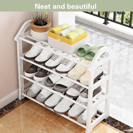 4 Tier Tree Shoe Rack Space Saving Organizer Stand for Entryway Hallway Storage