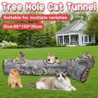 Large Collapsible Cat Tunnel Toys Interactive Kitten Tube Toys with Peek Holes