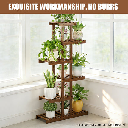 6Tier Freestanding Balcony Flower Stand Rack Indoor Outdoor Plant Shelf Display
