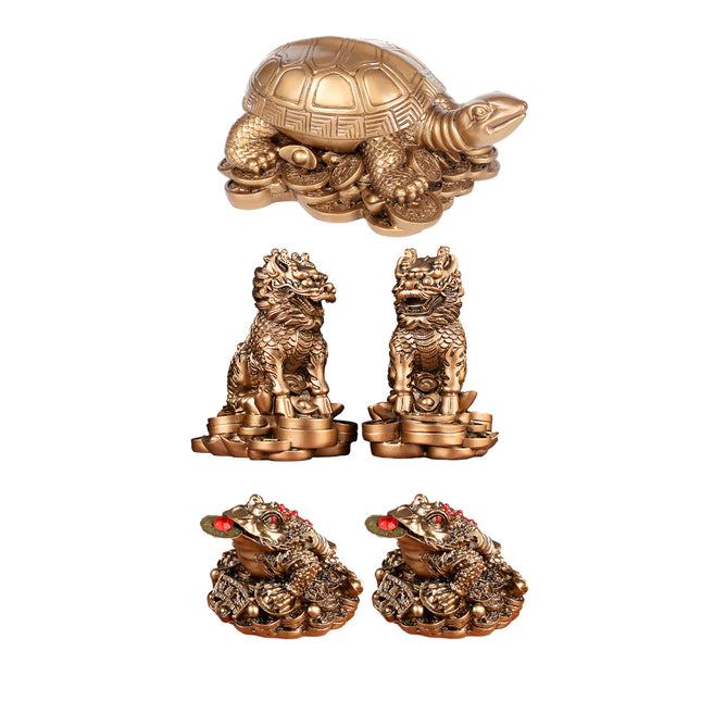 Chinese Style Golden Toad Ornament Resin Lucky for Home Office Desktop Decor