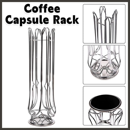 24 Coffee Capsule Holder Rack Storage Stand Pod Display Organizer Shelf Kitchen