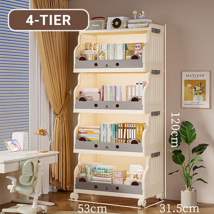 Multi Tier Movable Foldable Storage Rack Space Saving Easy Carry Practical