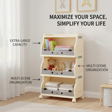 Multi Tier Movable Foldable Storage Rack Space Saving Easy Carry Practical