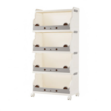 Multi Tier Movable Foldable Storage Rack Space Saving Easy Carry Practical