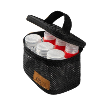 6pcs Mini Seasoning Bottle Set Portable Kitchen BBQ Camping Spice Container Box