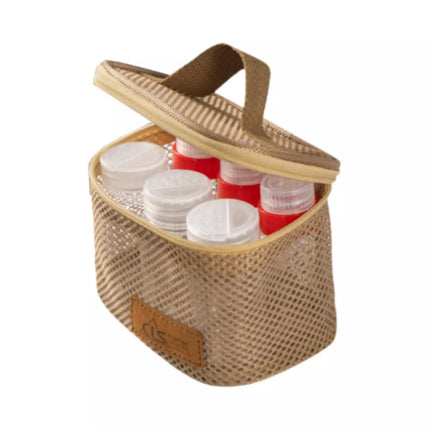 6pcs Mini Seasoning Bottle Set Portable Kitchen BBQ Camping Spice Container Box
