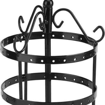 3 Tier Round Rotating Earring Display Stand Jewelry Holder Hanger for Earrings