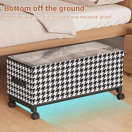 Under Bed Storage Box with Wheels Dustproof Large Capacity for Bedroom Storage