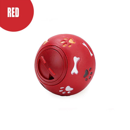 7.5cm Dog Pet Fun Tough-Treat Ball Tumbler Mental Food Dispenser Feeder Puzzle Toy