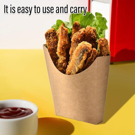 100pcs Kraft Paper Popcorn Box Folding Baking Box Party Snack Treat Container