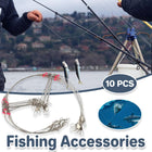10PCS Wire Balance Hooks Anti Tangle Sea Fishing Rigs Accessories Tackle Set