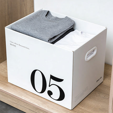 2PCS Paper Storage Box Large Capacity Portable Minimalist Design Home Storage