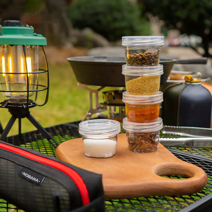 5PCS Outdoor Camping Spice Container Set Travel BBQ Seasoning Storage Box Use