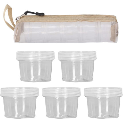 5PCS Outdoor Camping Spice Container Set Travel BBQ Seasoning Storage Box Use