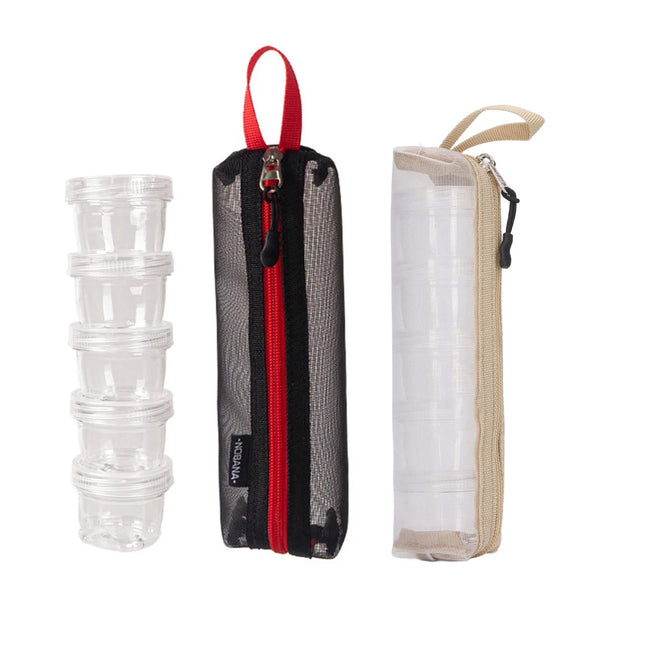 5PCS Outdoor Camping Spice Container Set Travel BBQ Seasoning Storage Box Use