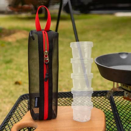 5PCS Outdoor Camping Spice Container Set Travel BBQ Seasoning Storage Box Use